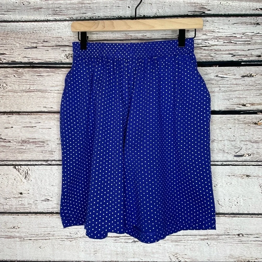 VINTAGE 80s-90s Marisa Christina‎ Mom Shorts Culottes Polka Dot Medium Pull On